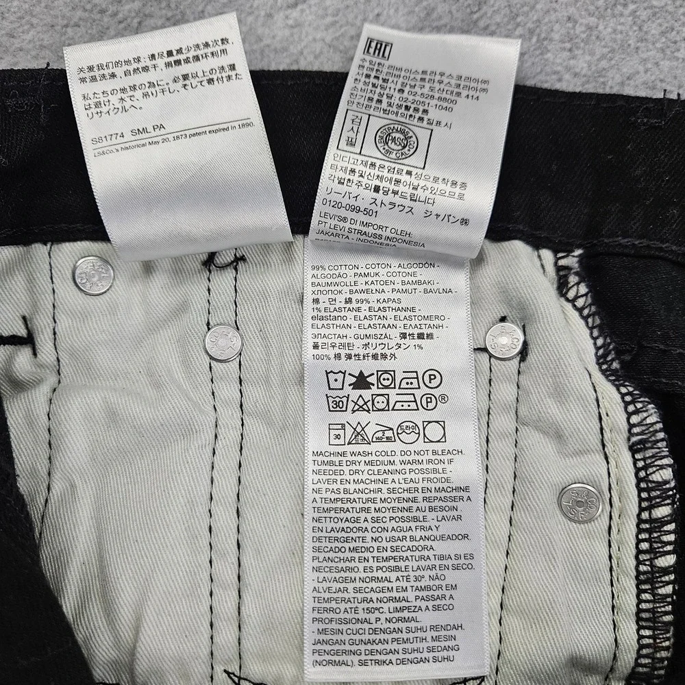 LEVIS PREMIUM 502 | Taper Fit Black Denim Jeans Mens 29x30